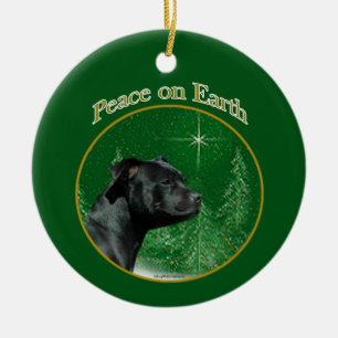 Staffordshire Bull Terrier Peace Keramik Ornament