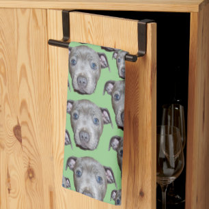 Staffordshire Bull Terrier Puppy Faces, Geschirrtuch