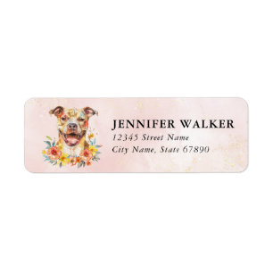 Staffordshire Bull Terrier Rücksendeadressetikette