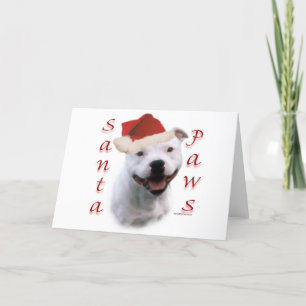 Staffordshire Bull Terrier Santa Paws Feiertagskarte