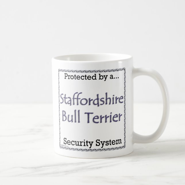 Staffordshire Bull Terrier Security System Tasse (Rechts)