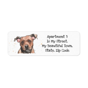 Staffordshire Bull Terrier Speckenwasser-Farbhund