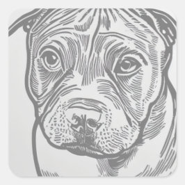 Staffordshire Bull Terrier Square Aufkleber