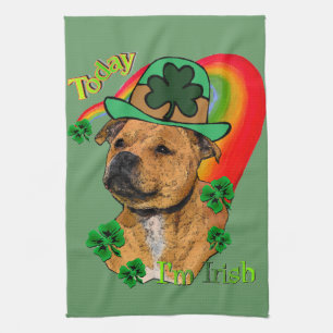Staffordshire Bull Terrier St Patricks Handtuch