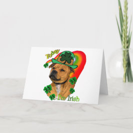 Staffordshire Bull Terrier St Patricks Karte