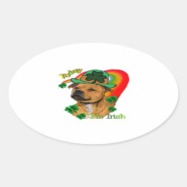 Staffordshire Bull Terrier St Patricks Ovaler Aufkleber
