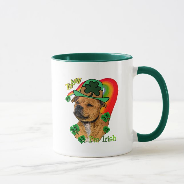 Staffordshire Bull Terrier St Patricks Tasse (Rechts)
