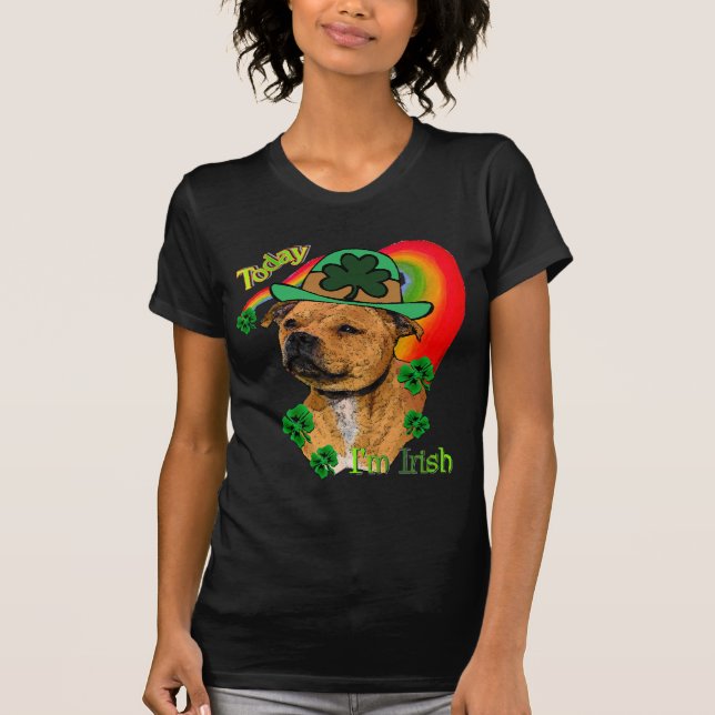 Staffordshire Bull Terrier St. Pat's T-Shirt (Vorderseite)