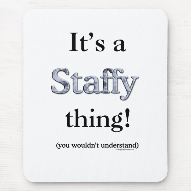 Staffordshire Bull Terrier Thing Mousepad (Vorne)
