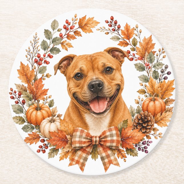 Staffordshire Bull Terrier Untersetzer (Vorderseite)