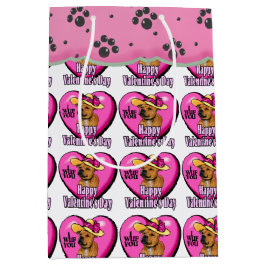 Staffordshire Bull Terrier Valentine's Day Mittlere Geschenktüte
