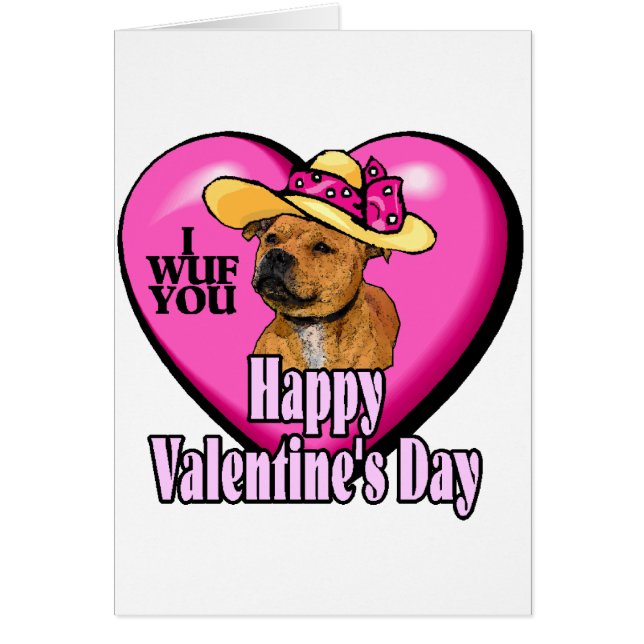 Staffordshire Bull Terrier Valentinstag (Vorne)