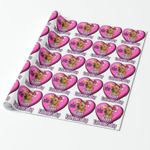 Staffordshire Bull Terrier Valentinstag Geschenkpapier