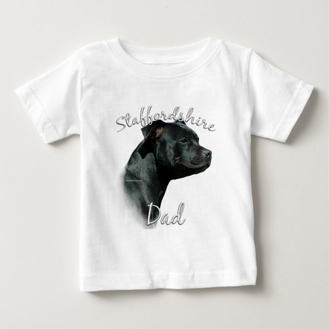 Staffordshire Bull Terrier Vater 2 Baby T-shirt (Vorderseite)