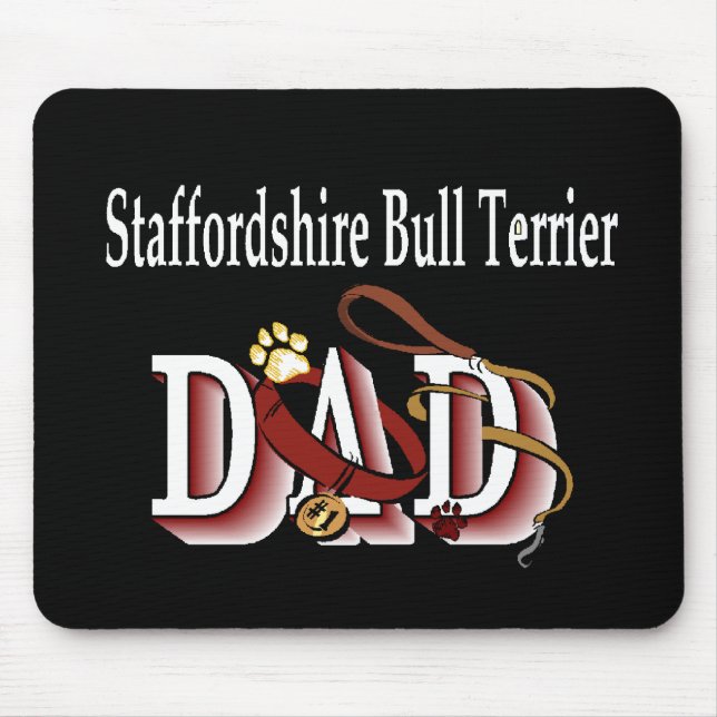 Staffordshire Bull Terrier Vater Geschenke Mousepad (Vorne)
