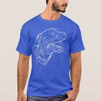 Staffordshire Bullerrier Hund Portrait Dog vin T-Shirt