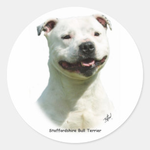Staffordshire-Bullterrier Runder Aufkleber