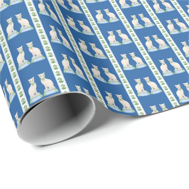 Staffordshire Cat Wrapping Paper Geschenkpapier (Rolleneckpunkt)