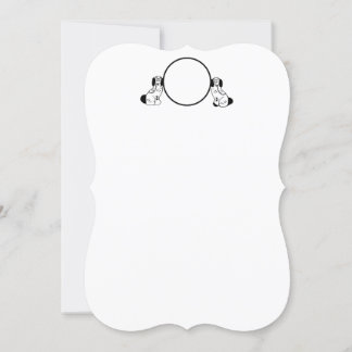 Staffordshire Chinoiserie Hund Mitteilungskarten