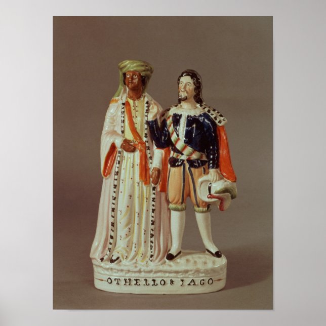 Staffordshire figure of Othello and Iago, c.1858 Poster (Vorne)