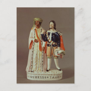 Staffordshire figure of Othello and Iago, c.1858 Postkarte