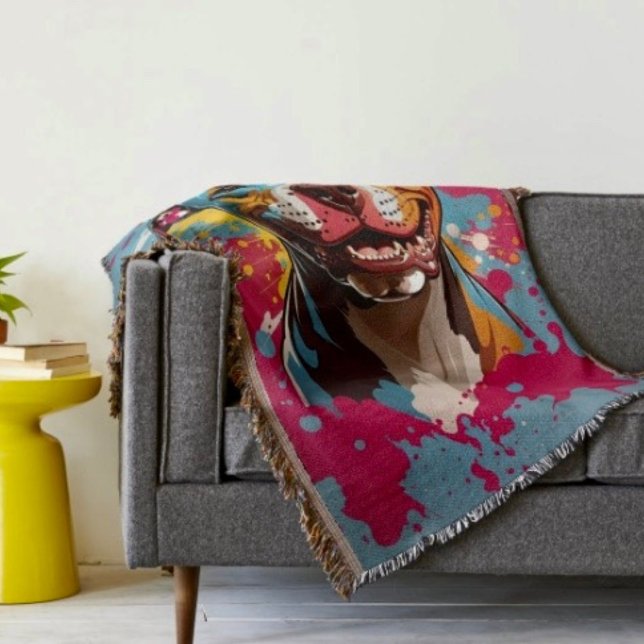 Staffordshire Geburtstags-Spaß  Decke (Throw Blanket Dimensions: 54"l x 38"w Material: 100% polyester; soft touch
)