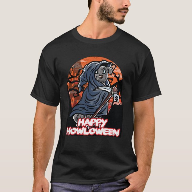 Staffordshire Happy Halloween Costume Grim Sensenm T-Shirt (Vorderseite)