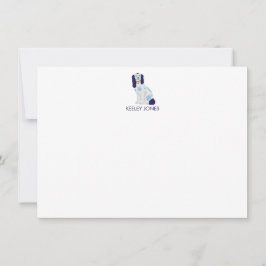 Staffordshire Spanel Personalisiert Flat Note Card Mitteilungskarte