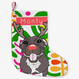 Staffordshire Terrier dog Christmas Strumpf Kleiner Weihnachtsstrumpf