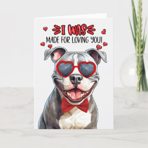 Staffordshire Terrier Dog Love You Valentine Feiertagskarte