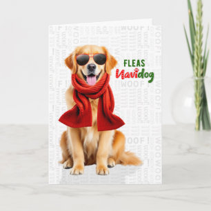 Staffordshire Terrier Hund Flöhe Navidog Weihnacht Feiertagskarte