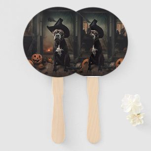Staffordshire Terrier Kürbisse Halloween Gruselig Fächer