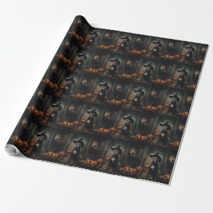 Staffordshire Terrier Kürbisse Halloween Gruselig Geschenkpapier