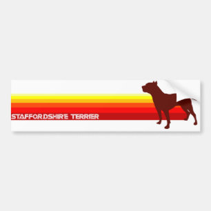 Staffordshire-Terrier mit Streifen-Autoaufkleber Autoaufkleber