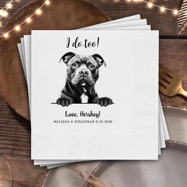Staffy Dog Hand Zeichnend Personalisiert Ich tue a Serviette (Von Creator hochgeladen)