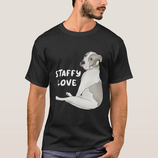 Staffy Liebe T-Shirt (Vorderseite)