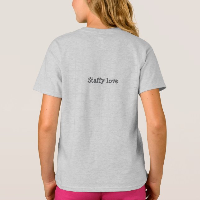 Staffy Liebe T-Shirt (Rückseite)