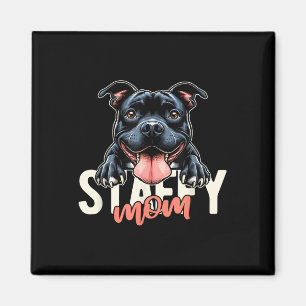 Staffy Mama Staffordshire Bull Terrier Dog Tattoo  Magnet