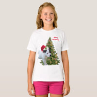 Staffy Puppy Christmas, Kids Tshirt