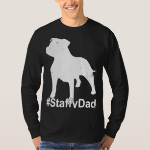 Staffy Vater mit Staffordshire Bull Terrier Dog St T-Shirt