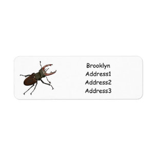 Stag beetle cartoon illustration