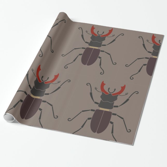 Stag Beetle Geschenkpapier (Ungerollt)