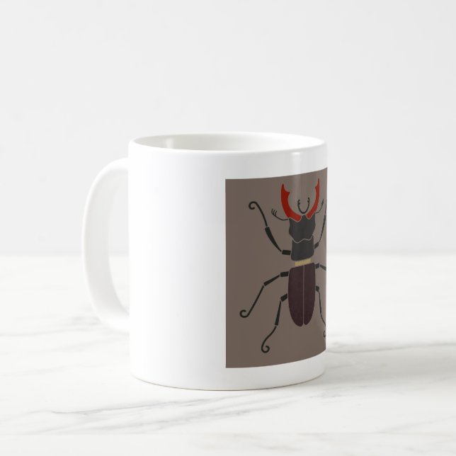 Stag Beetle Kaffeetasse (Vorderseite Links)