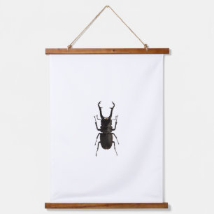Stag Beetle Wandteppich Mit Holzrahmen
