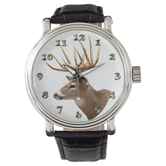 Stag Buck Deer Armbanduhr (Vorderseite)