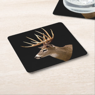 Stag Buck Deer Rechteckiger Pappuntersetzer