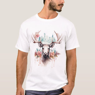 Stag Deer Animal Beauty Nature Naturerlebnis T-Shirt