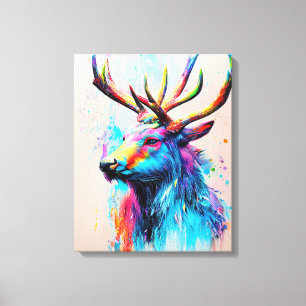 Stag Deer Animal Discovery Adventure Nature Planet Leinwanddruck