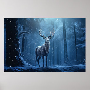Stag Deer Animal Wildlife Wilderness Kunst, Dichtu Poster