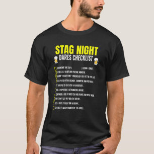 Stag Do Checklist Dares Spiel 1 T-Shirt